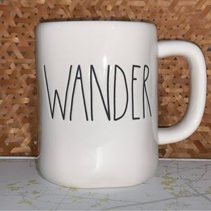Rae Dunn Ceramic Mug Coffee Cup (WANDER-white)